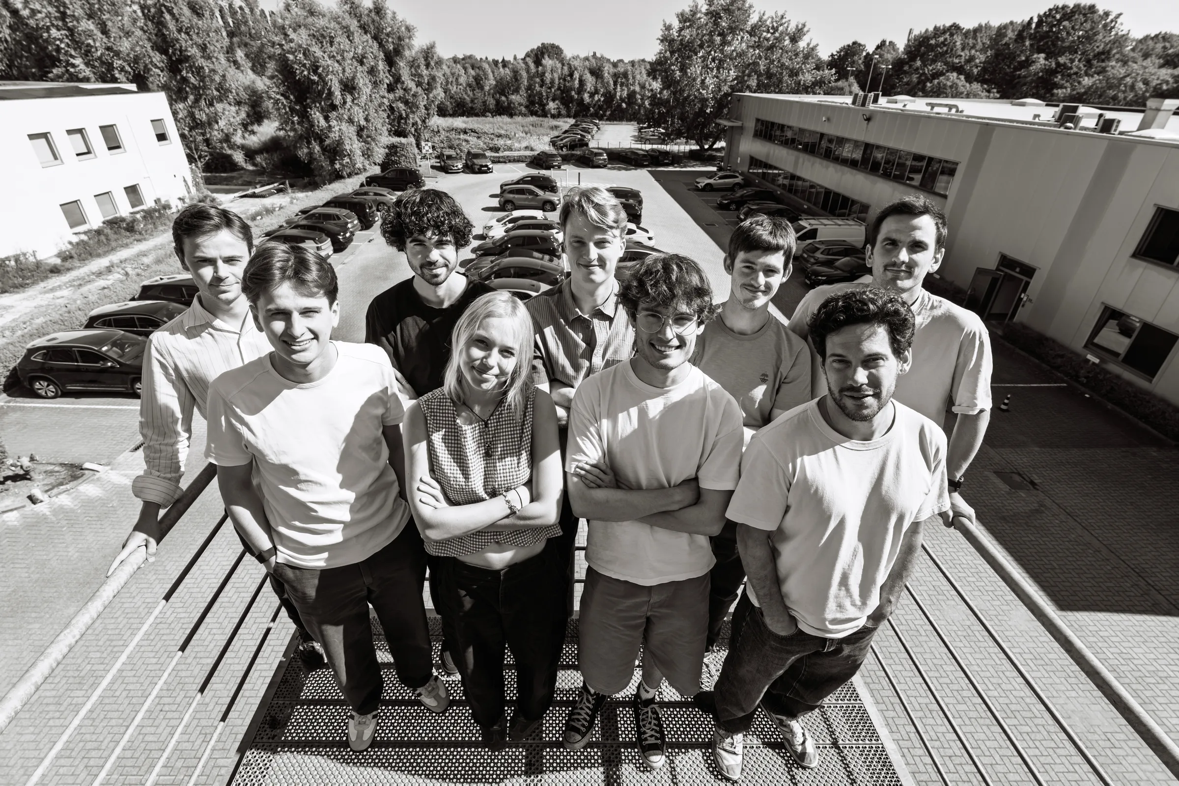 The Darwin Design team on the office rooftop